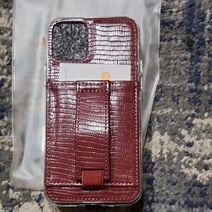 11 Pro Premium Brownish Red Leather IPhone Case